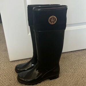 Tommy Hilfiger Black Waterproof Boots